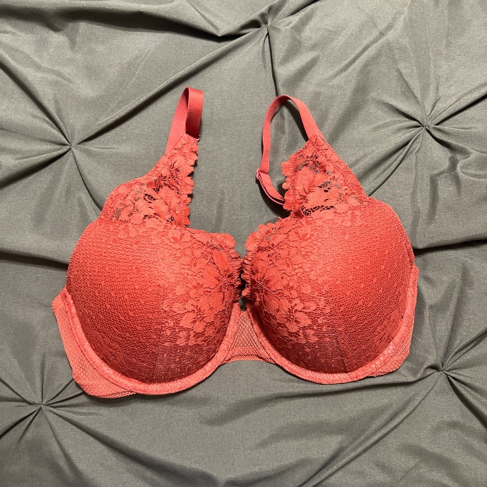 Orange lace bra size 34D BRAND NEW NEVER WORN